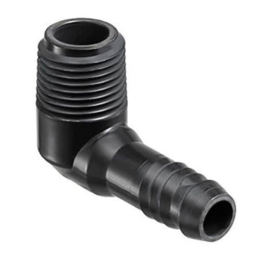 Poly Insert Spiral Barb 90 Degree Combination Elbow