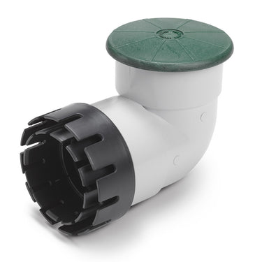 Rain Bird Drainage Pop Up Relief Valve w/ 4 in. PVC Elbow and Hub Fitting Adapter