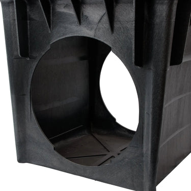 NDS 2-Outlet Black Plastic Square Drain Basin