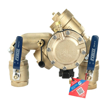 FEBCO 825YA Angle Pattern Reduced Pressure Zone Assembly w/ Ball Valves